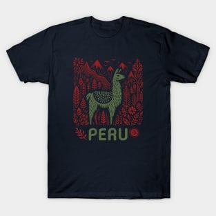 Peru Llama machu pichu tshirt merch tshirt T-Shirt
